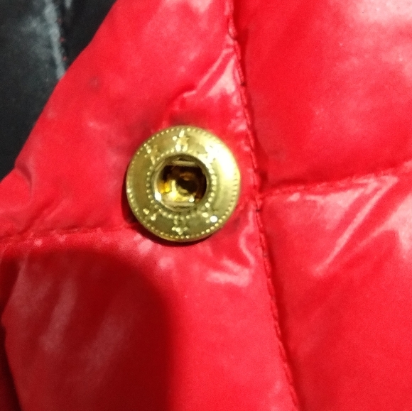 Anne Klein Red Quilted Puffer Coat l Down And Waterfowl Stuffed l - Picture 4 of 9